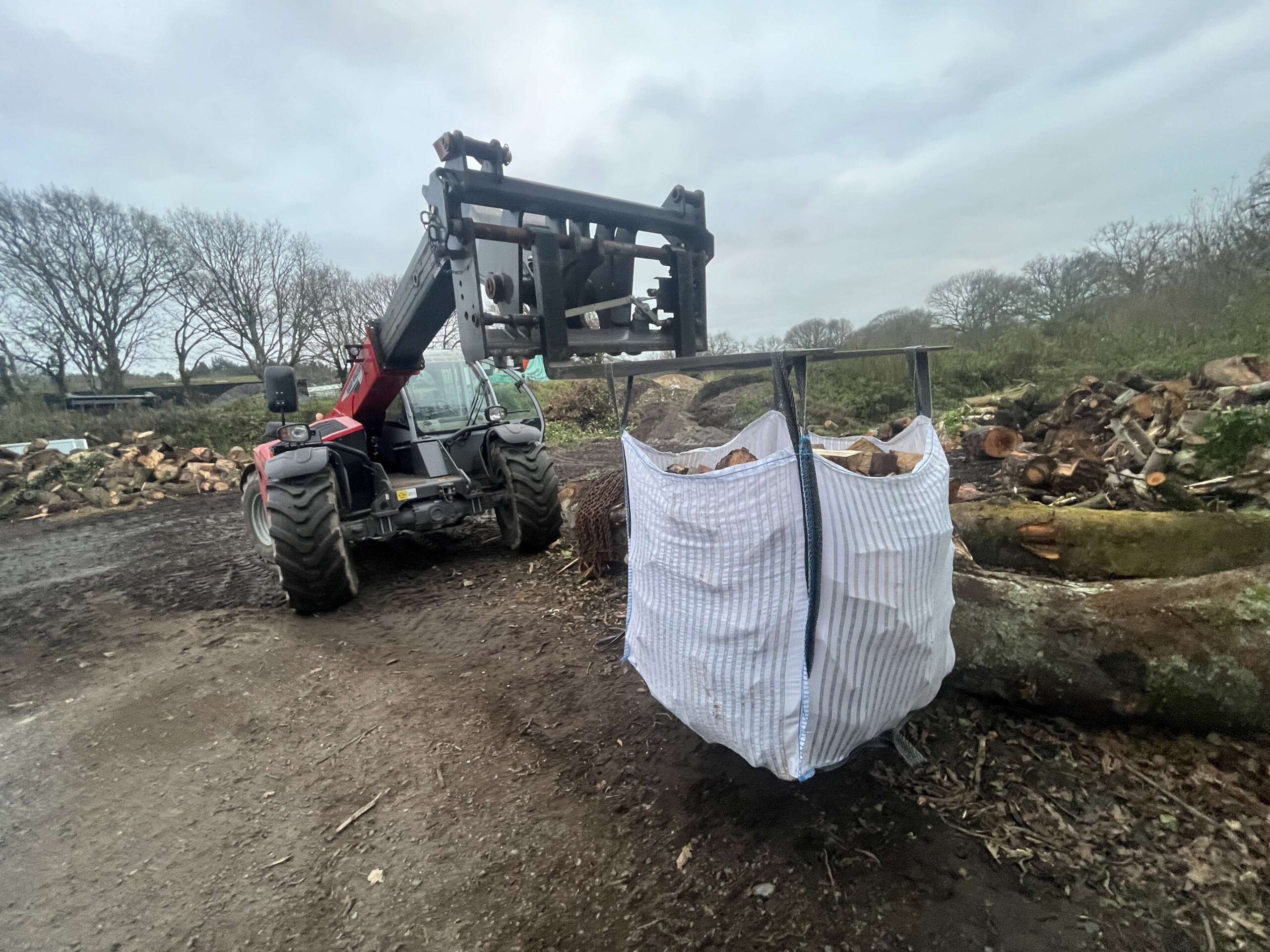 Bag being moved in yard