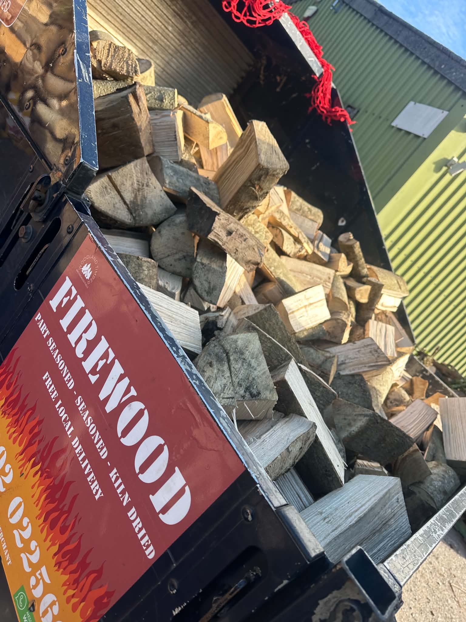 Firewood delivery truck